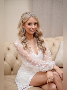 Le Rose bridal robe and slip